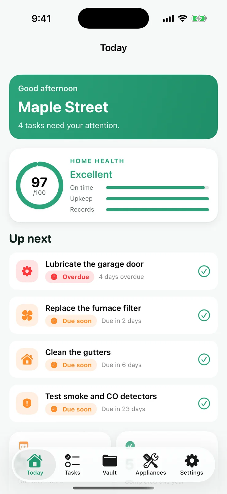 HomeAlmanac, a calm home maintenance and records app for iPhone.